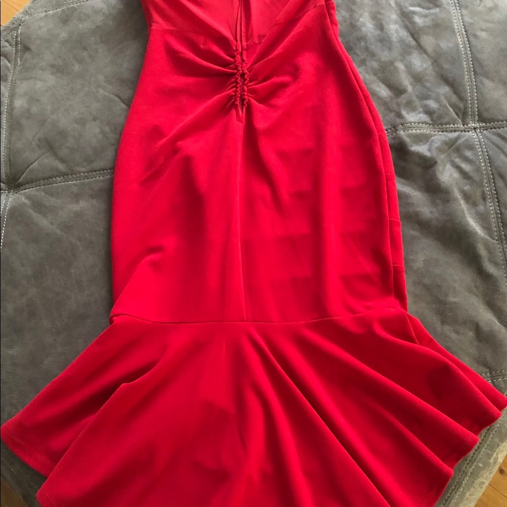 Red mermaid dress